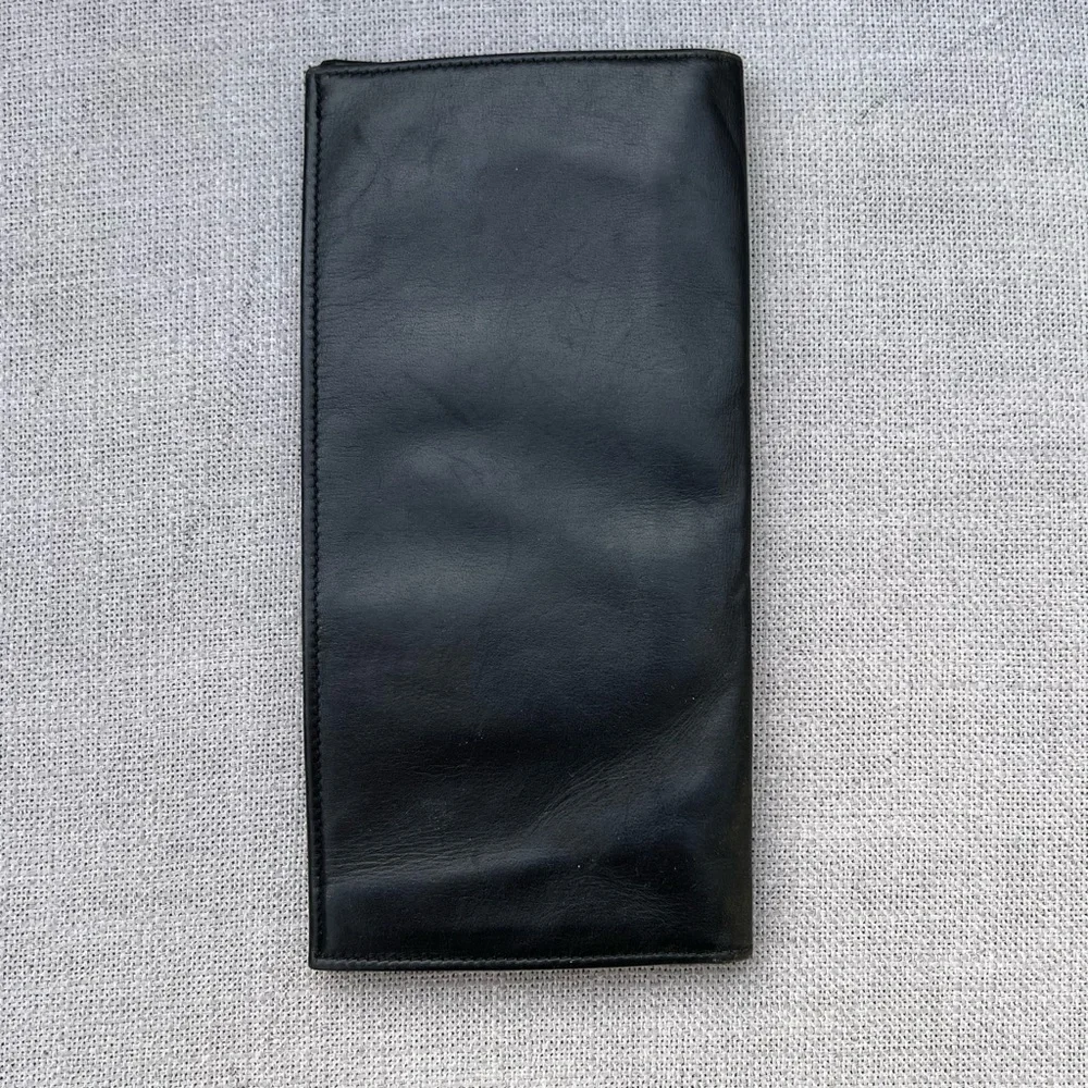 Celine Long Leather Wallet Black